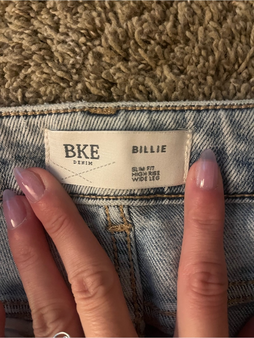 BKE Light Blue Distressed Wide-Leg Jeans - Picture 2 of 3